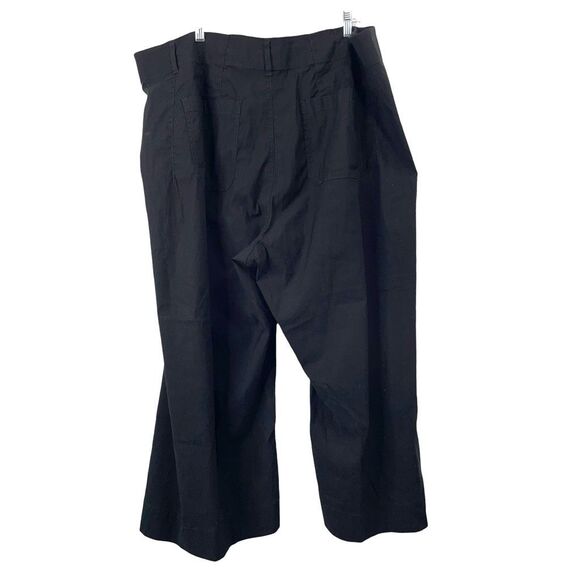 NEW Anthropologie Maeve The Colette Ponte Crop Wide-Leg Pants Size 24W black - Picture 10 of 13